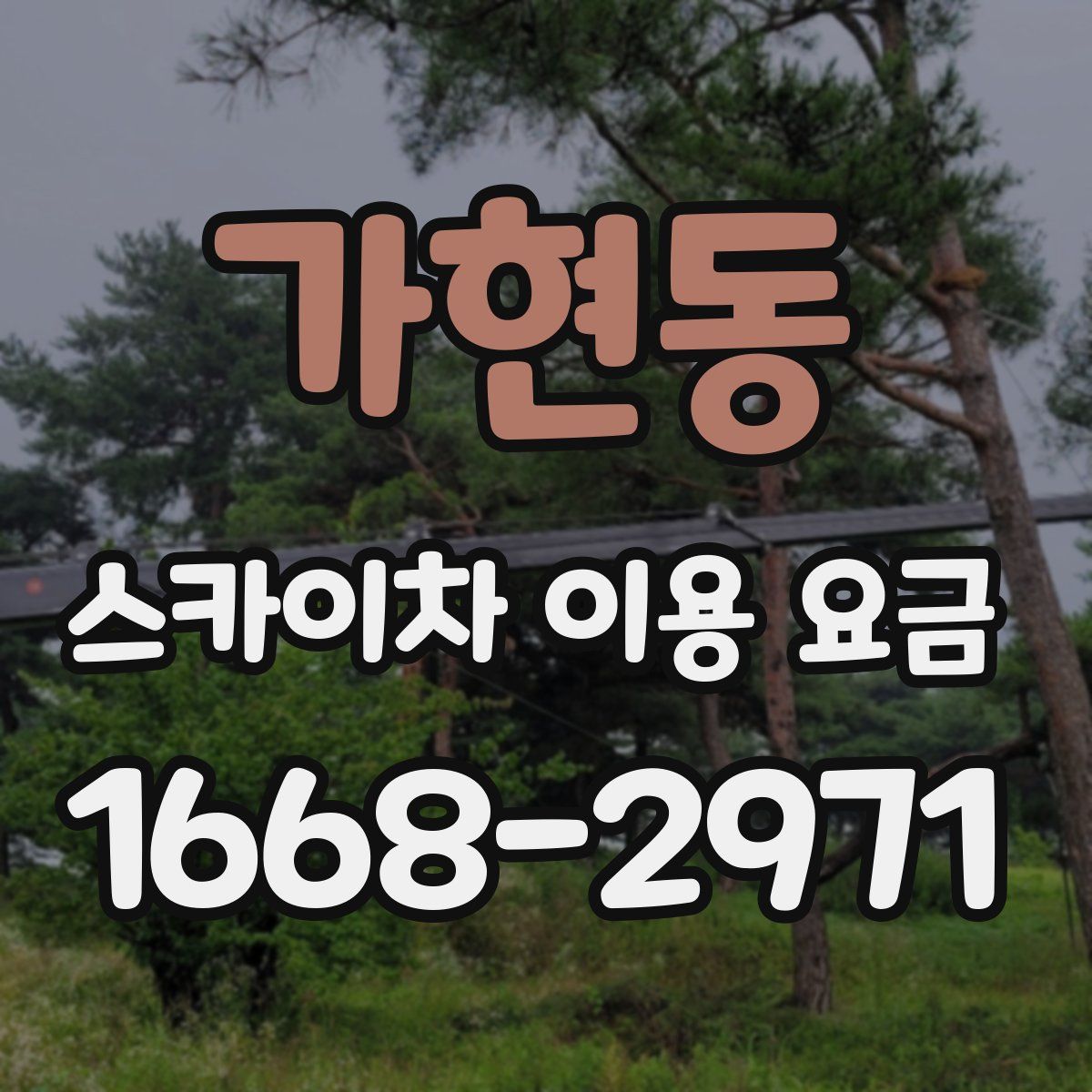 가현동 스카이차 이용 요금