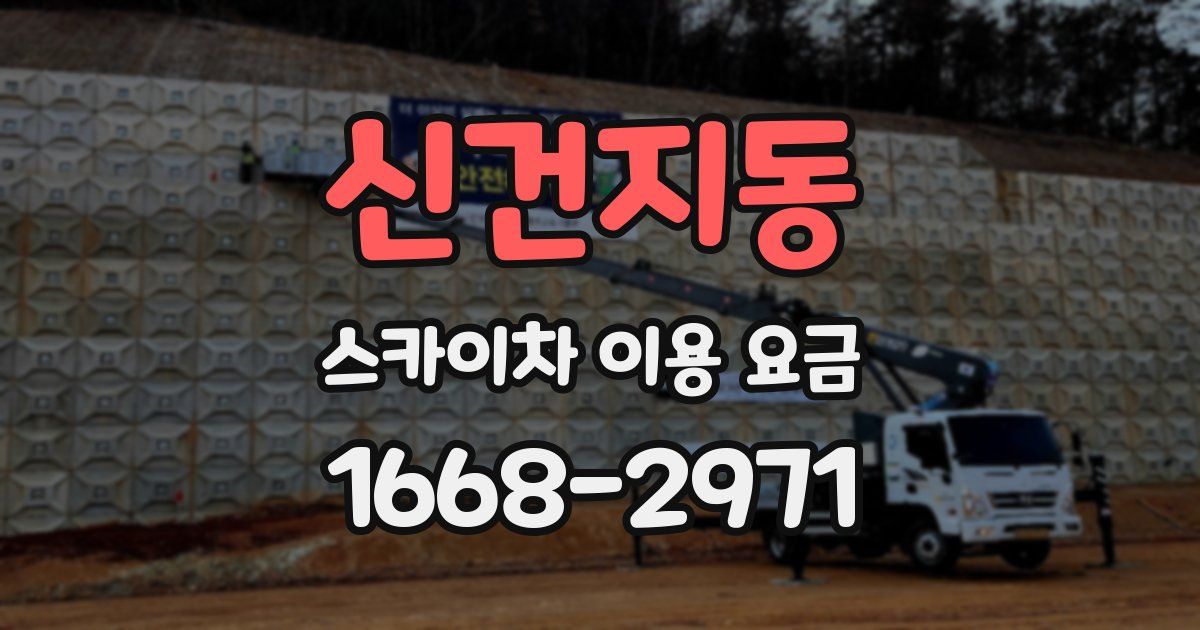 신건지동 스카이차 이용 요금