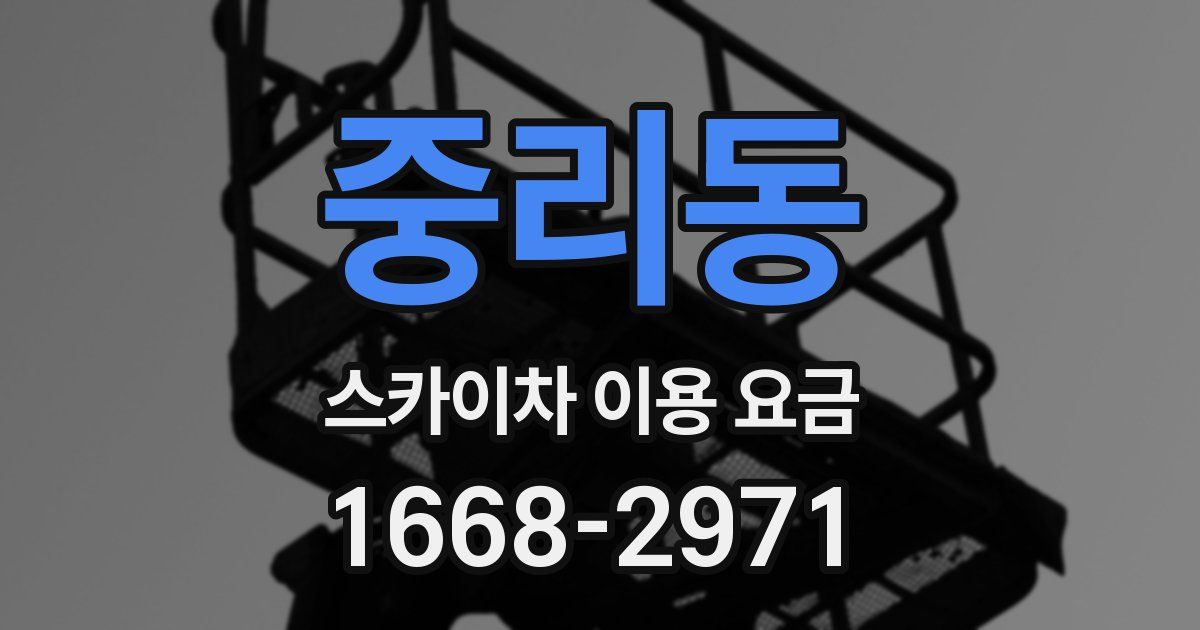 중리동 스카이차 이용 요금