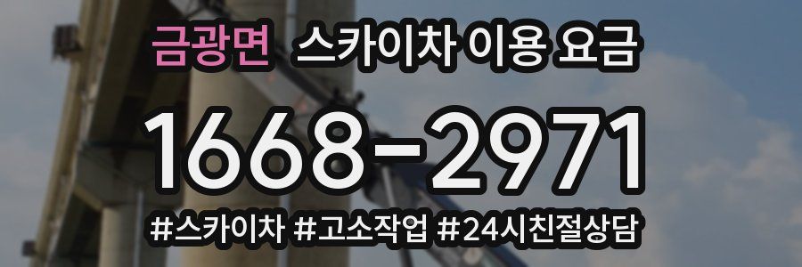 금광면 스카이차 이용 요금