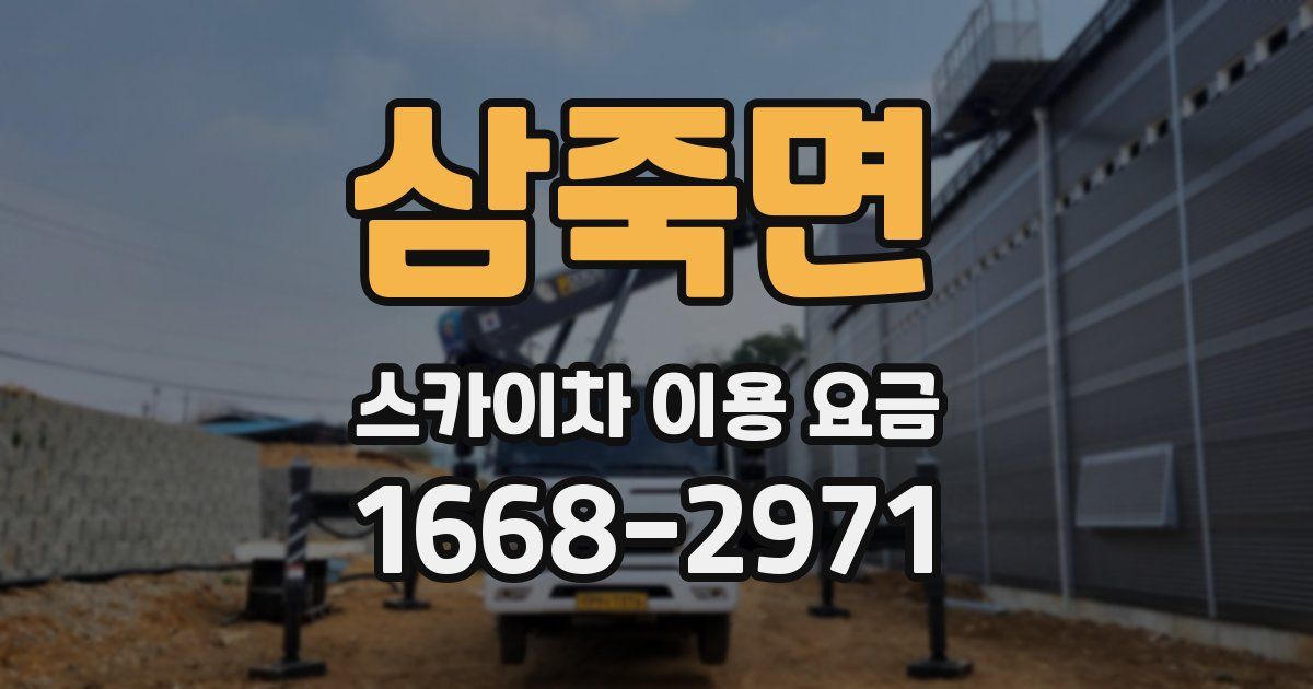 삼죽면 스카이차 이용 요금