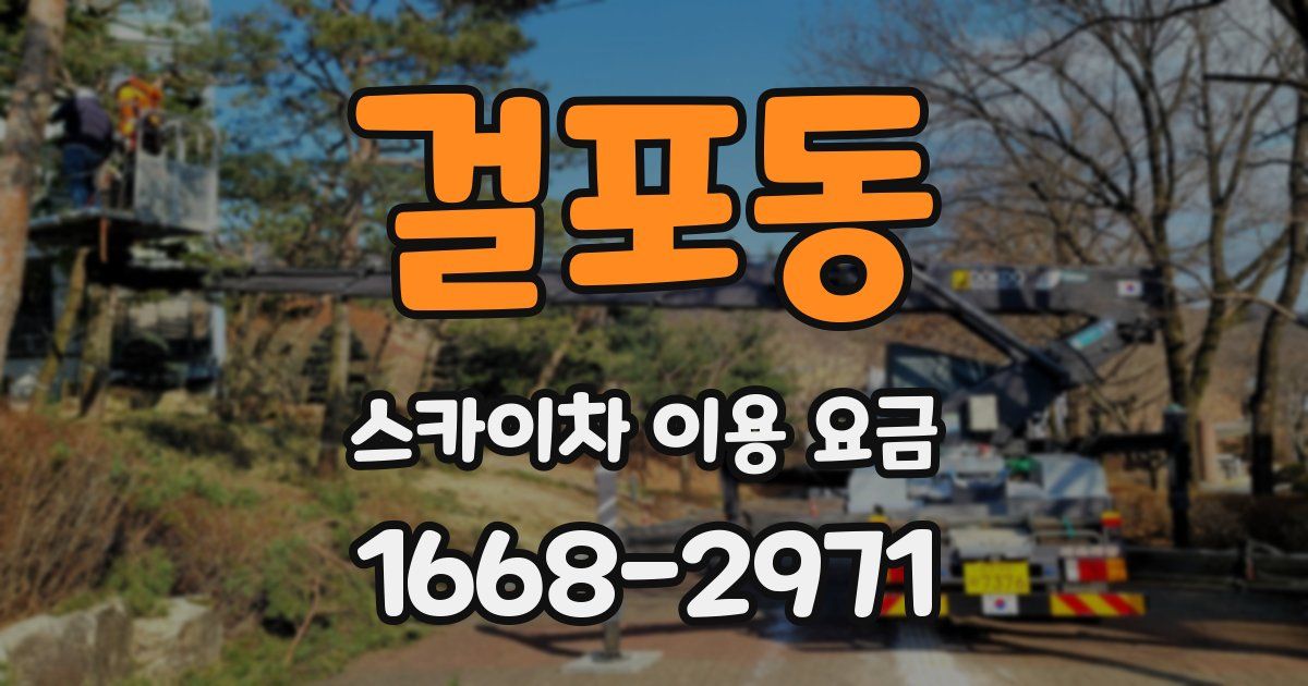 걸포동 스카이차 이용 요금