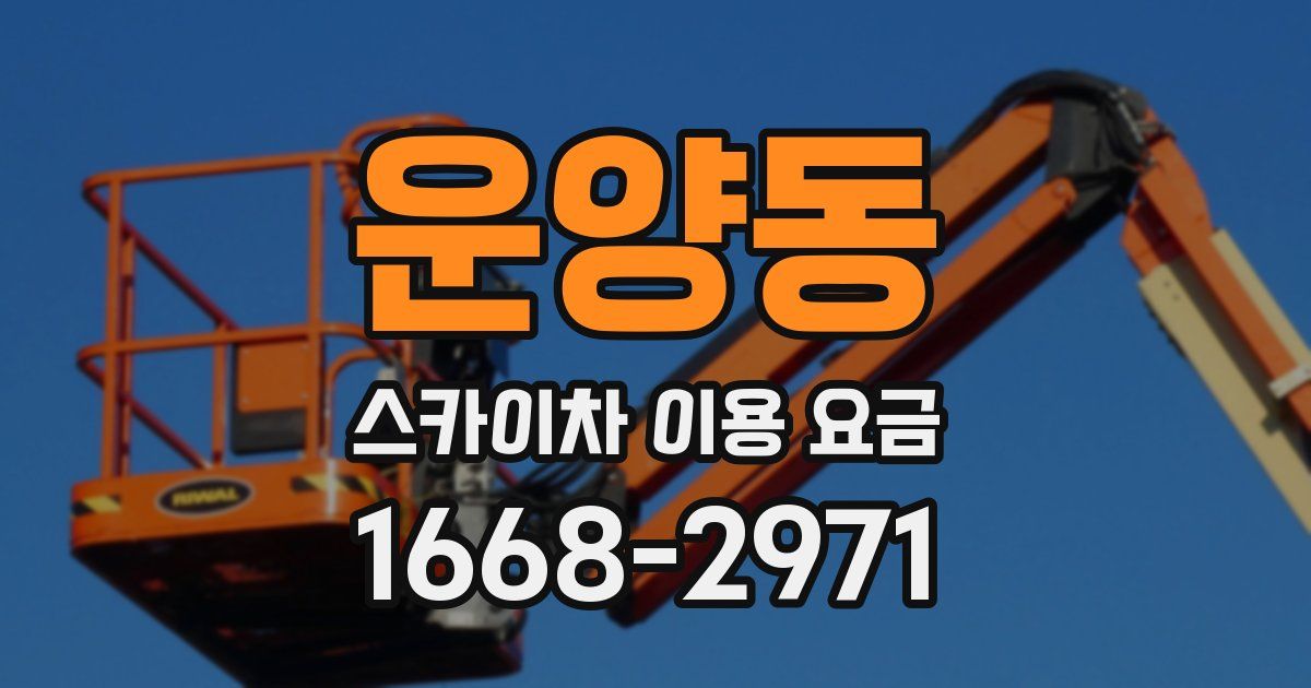 운양동 스카이차 이용 요금