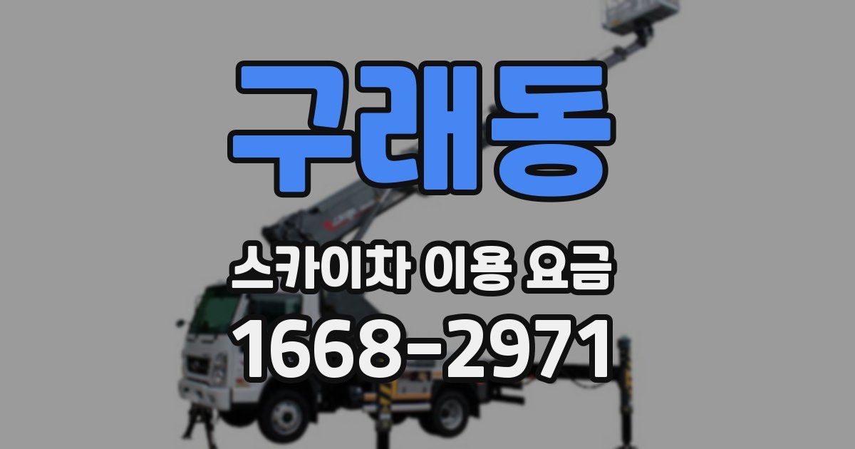 구래동 스카이차 이용 요금