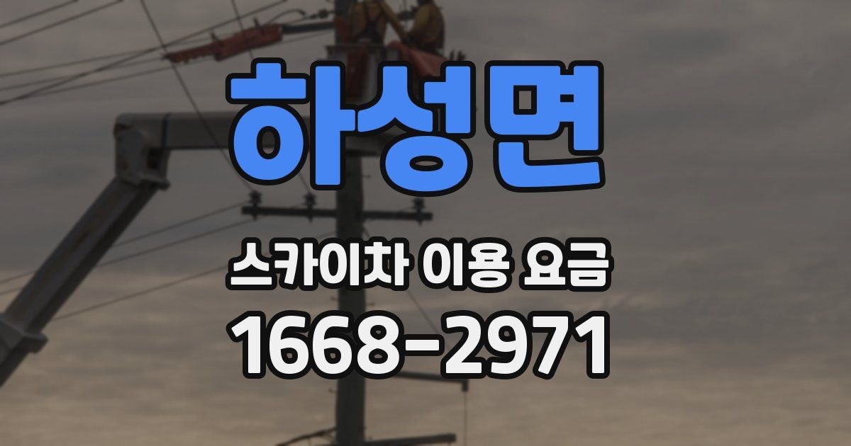 하성면 스카이차 이용 요금