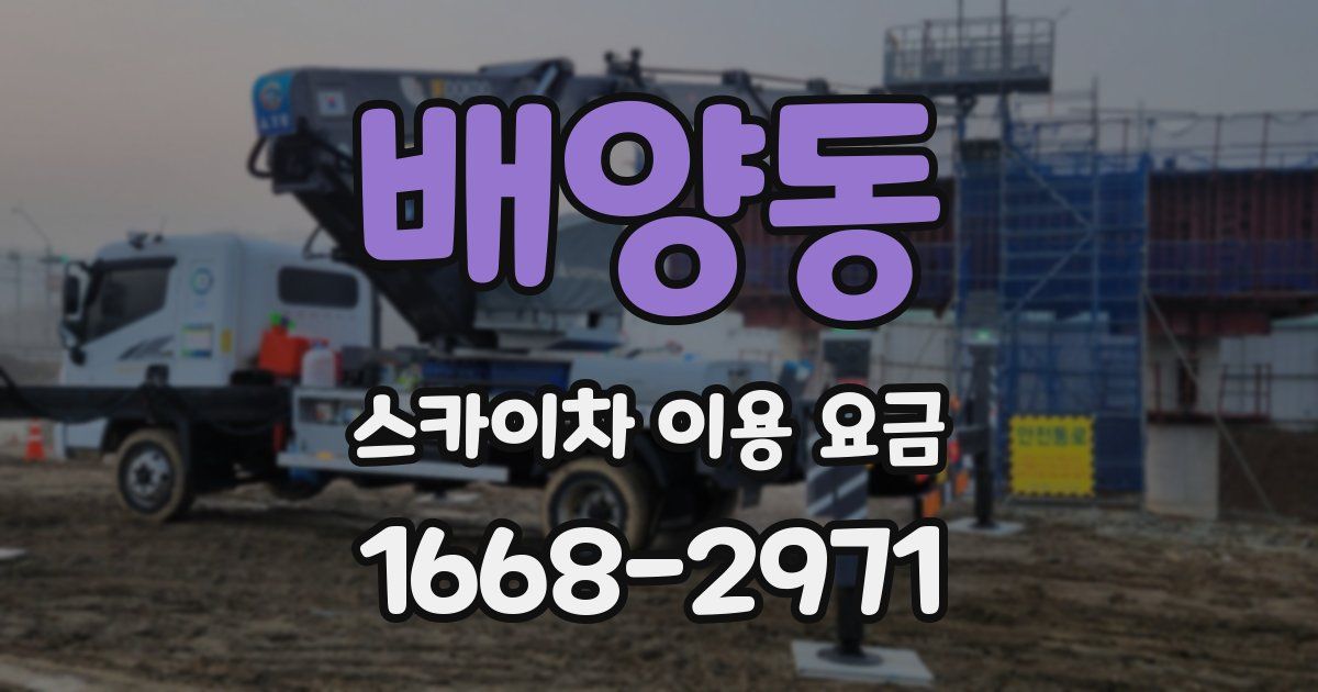 배양동 스카이차 이용 요금