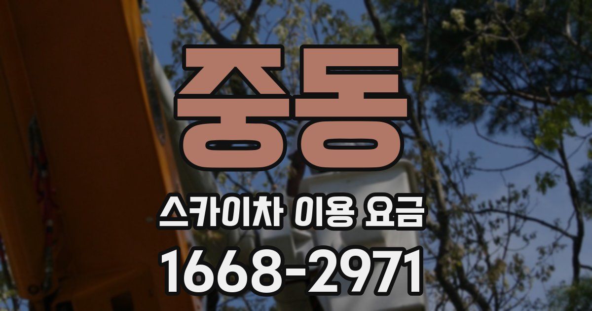 중동 스카이차 이용 요금