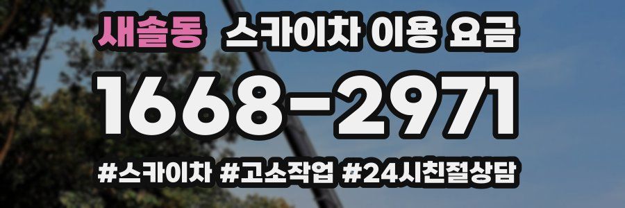 새솔동 스카이차 이용 요금