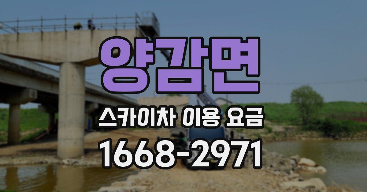 양감면 스카이차 이용 요금