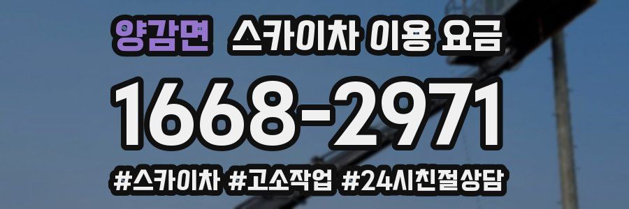 양감면 스카이차 이용 요금