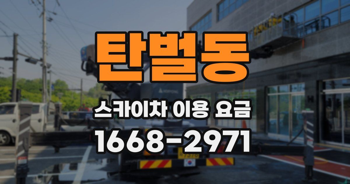 탄벌동 스카이차 이용 요금