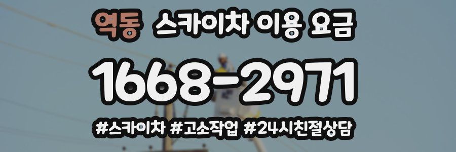역동 스카이차 이용 요금
