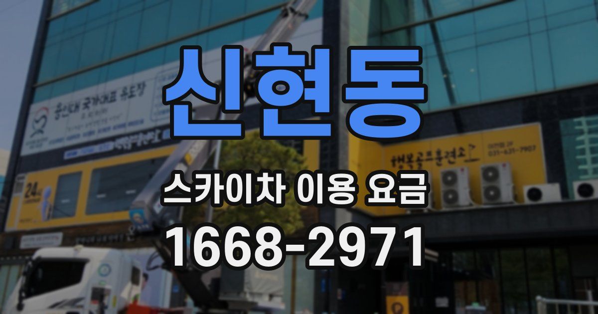 신현동 스카이차 이용 요금