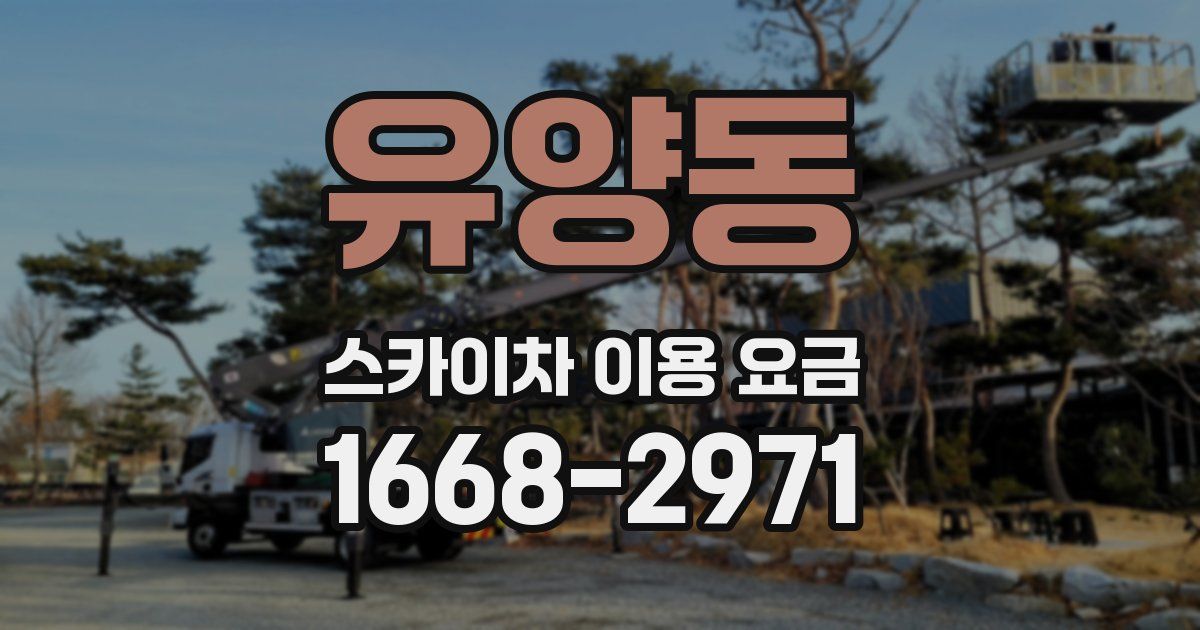 유양동 스카이차 이용 요금