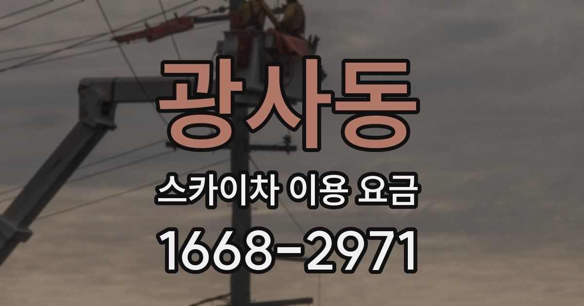 광사동 스카이차 이용 요금