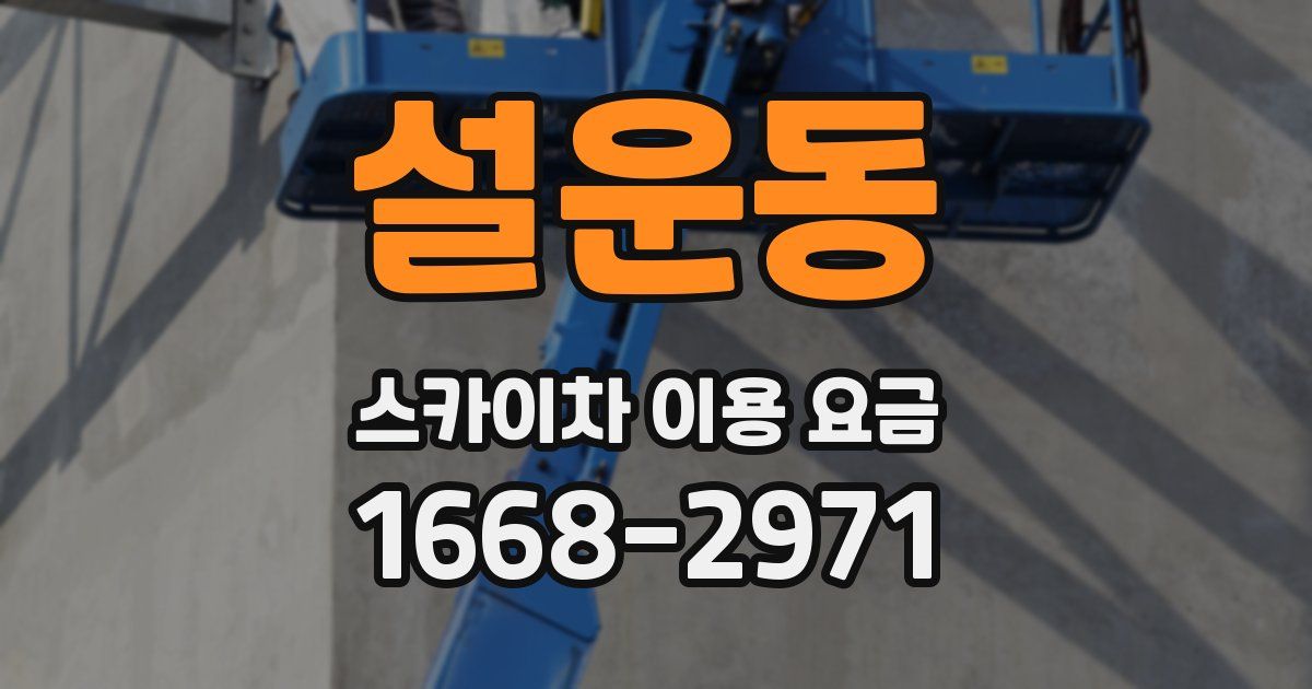 설운동 스카이차 이용 요금