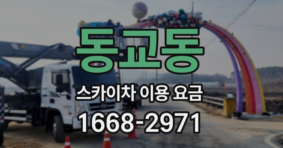 동교동 스카이차 이용 요금