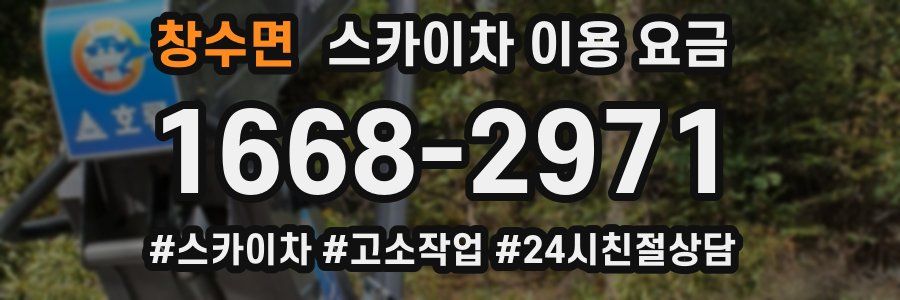 창수면 스카이차 이용 요금