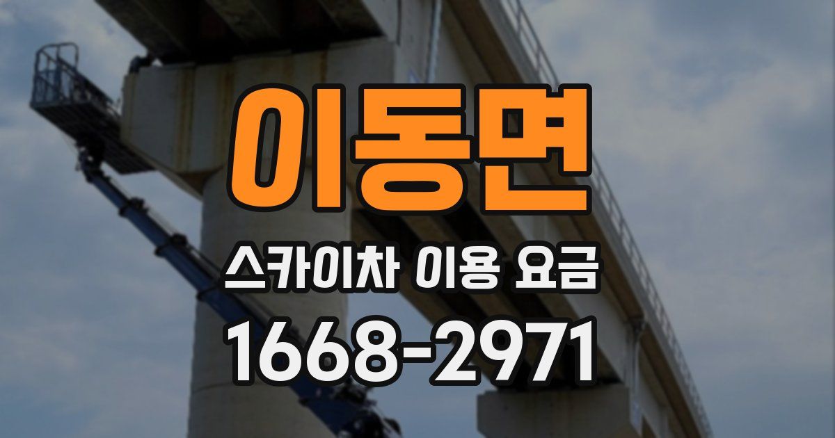 이동면 스카이차 이용 요금