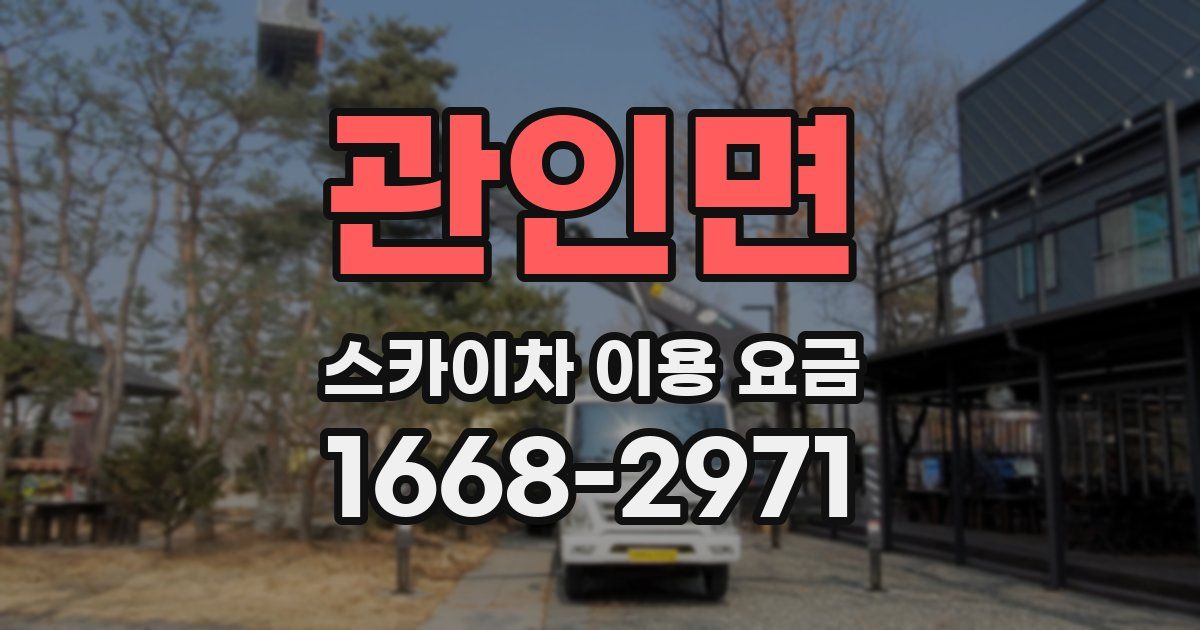 관인면 스카이차 이용 요금