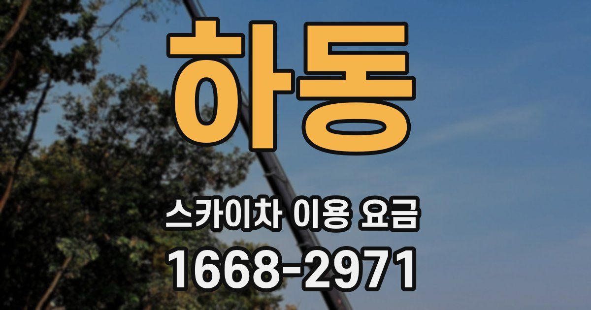 하동 스카이차 이용 요금
