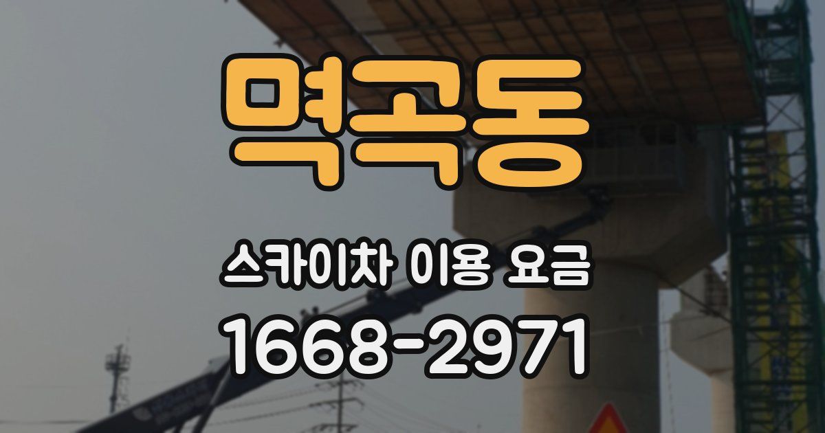 멱곡동 스카이차 이용 요금