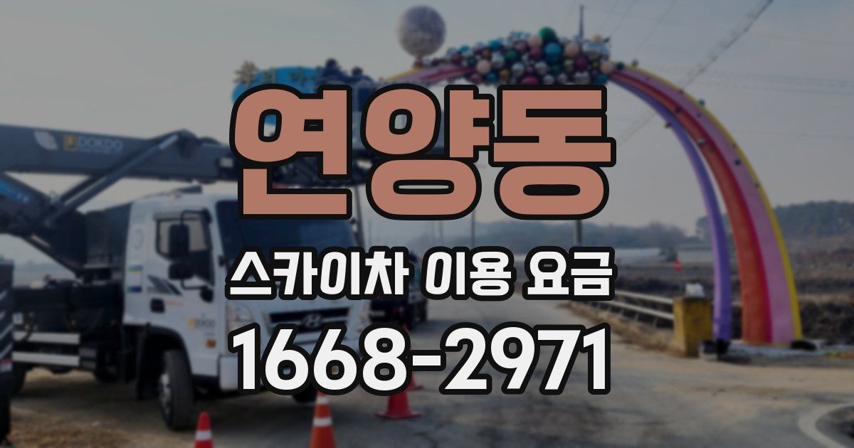 연양동 스카이차 이용 요금