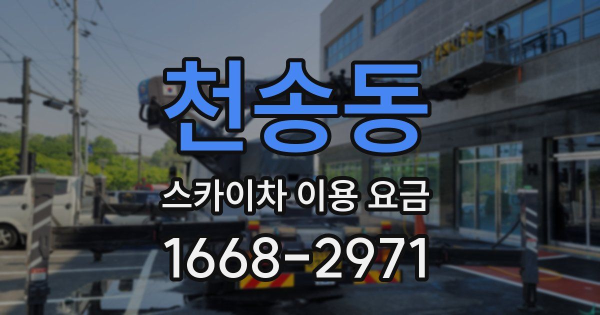 천송동 스카이차 이용 요금