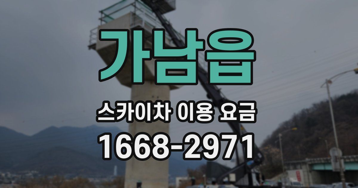 가남읍 스카이차 이용 요금