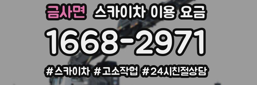 금사면 스카이차 이용 요금