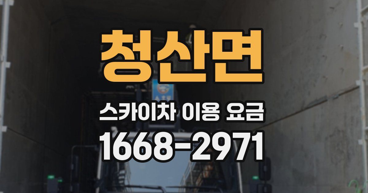 청산면 스카이차 이용 요금