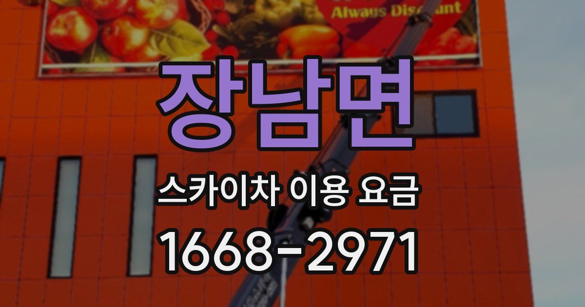 장남면 스카이차 이용 요금