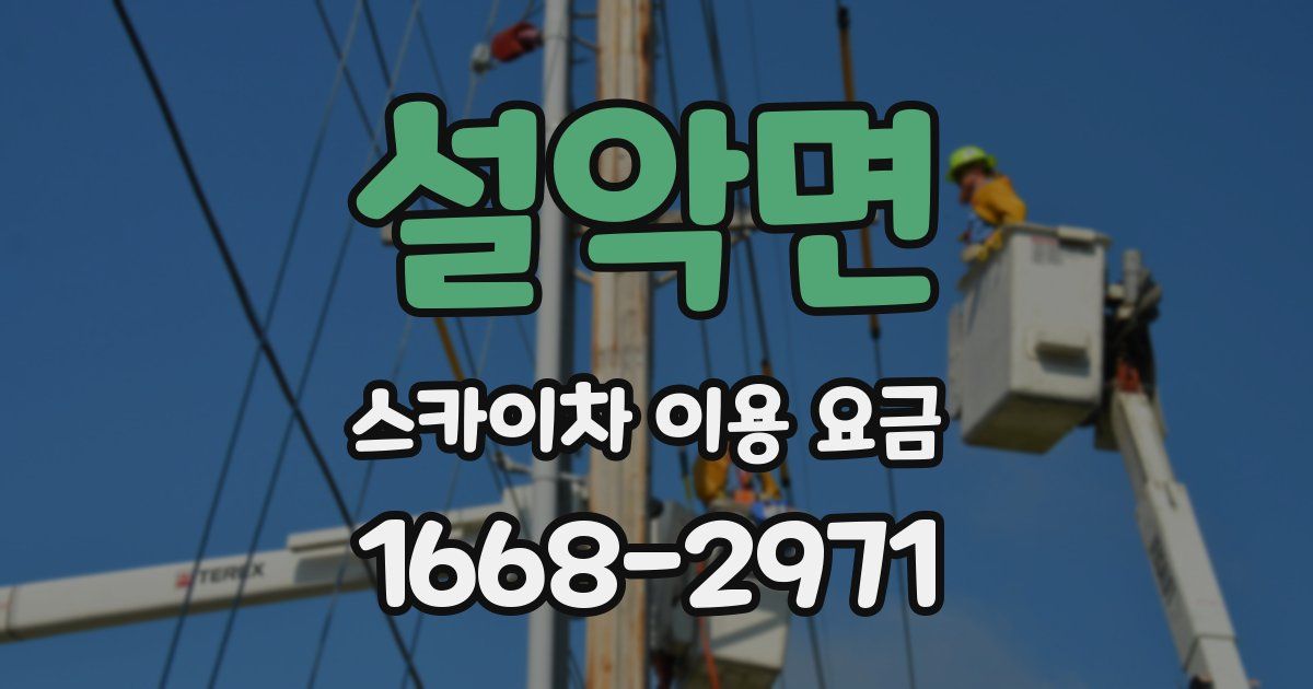 설악면 스카이차 이용 요금