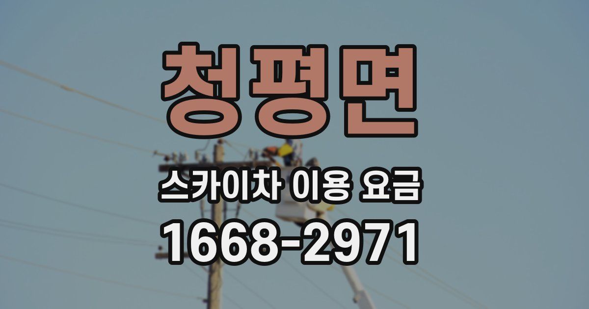 청평면 스카이차 이용 요금