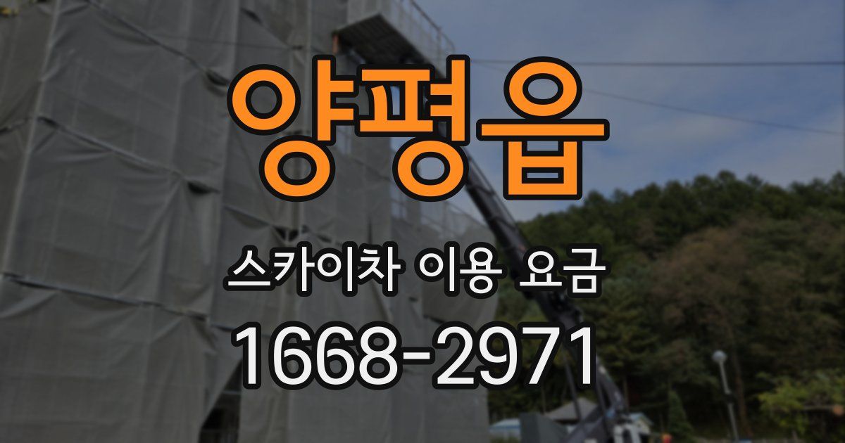 양평읍 스카이차 이용 요금