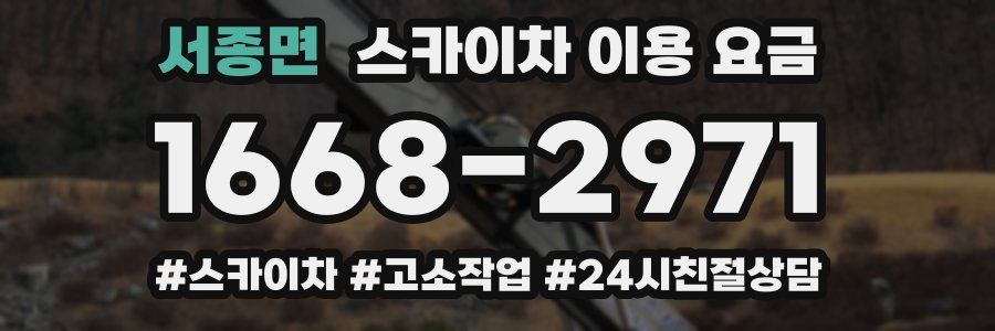 서종면 스카이차 이용 요금
