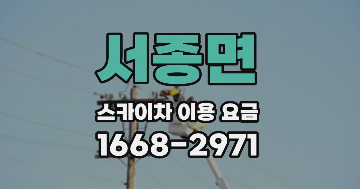 서종면 스카이차 이용 요금