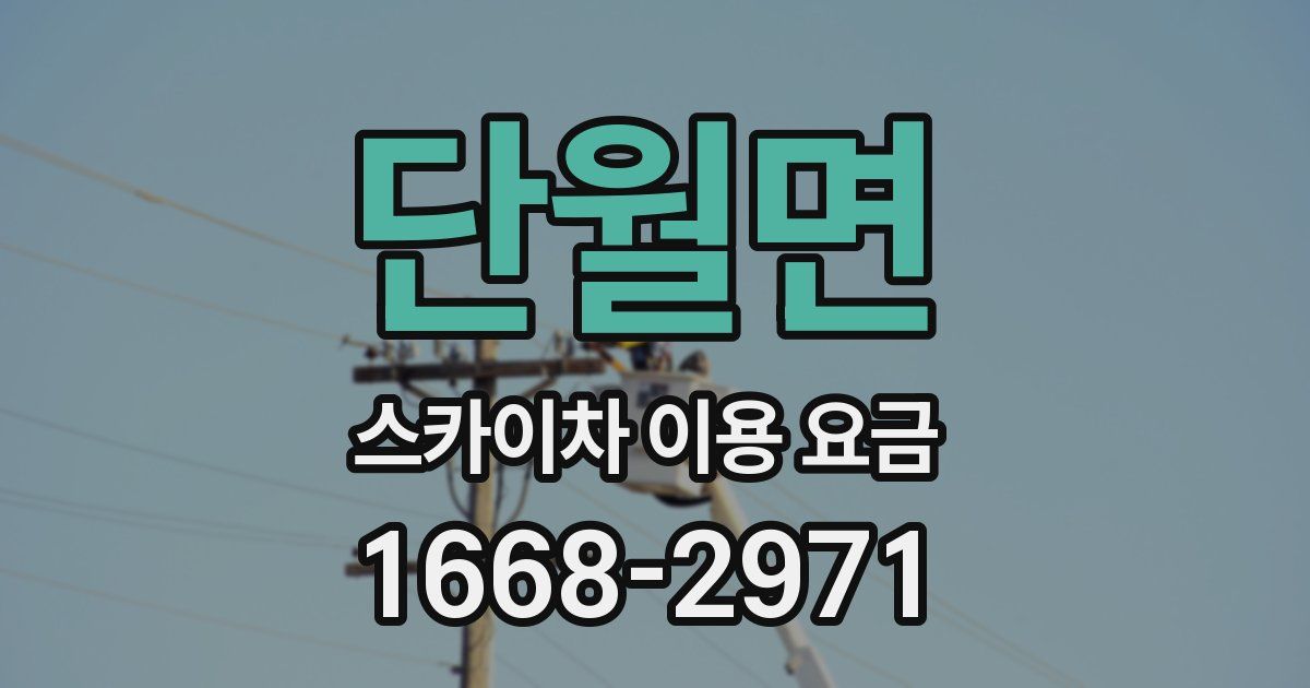 단월면 스카이차 이용 요금