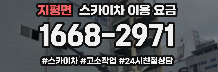 지평면 스카이차 이용 요금
