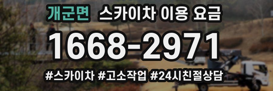 개군면 스카이차 이용 요금