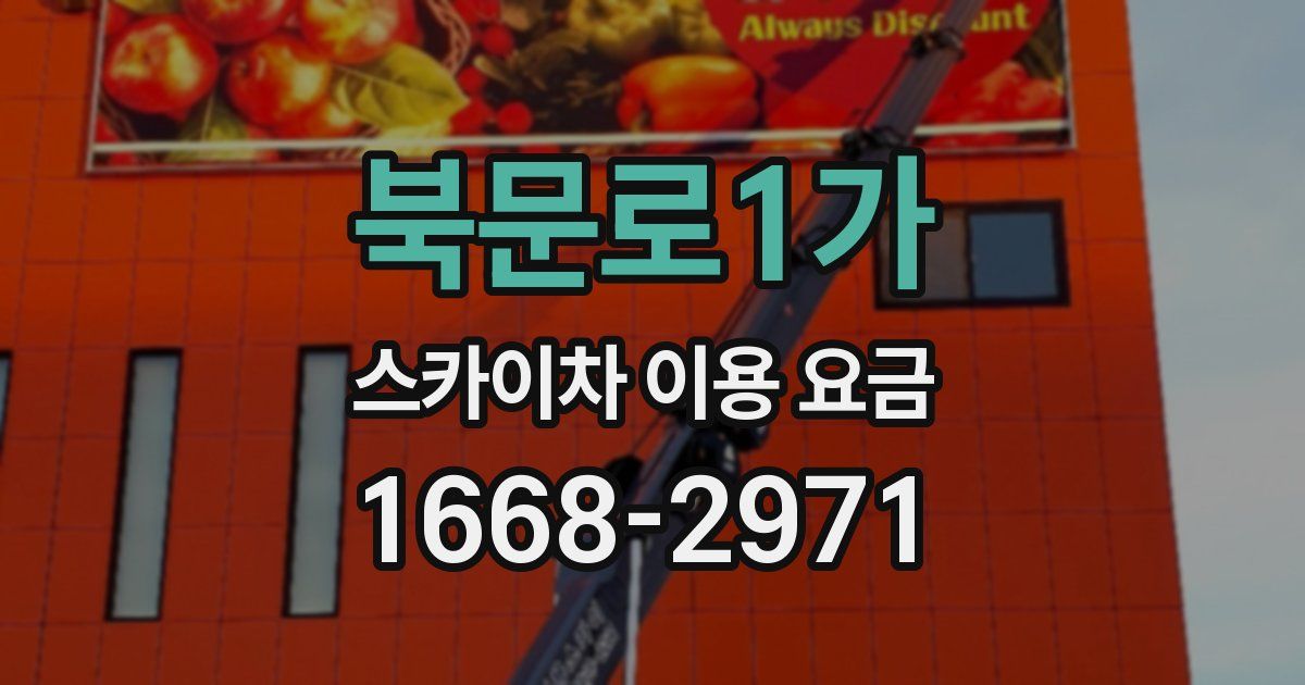 북문로1가 스카이차 이용 요금