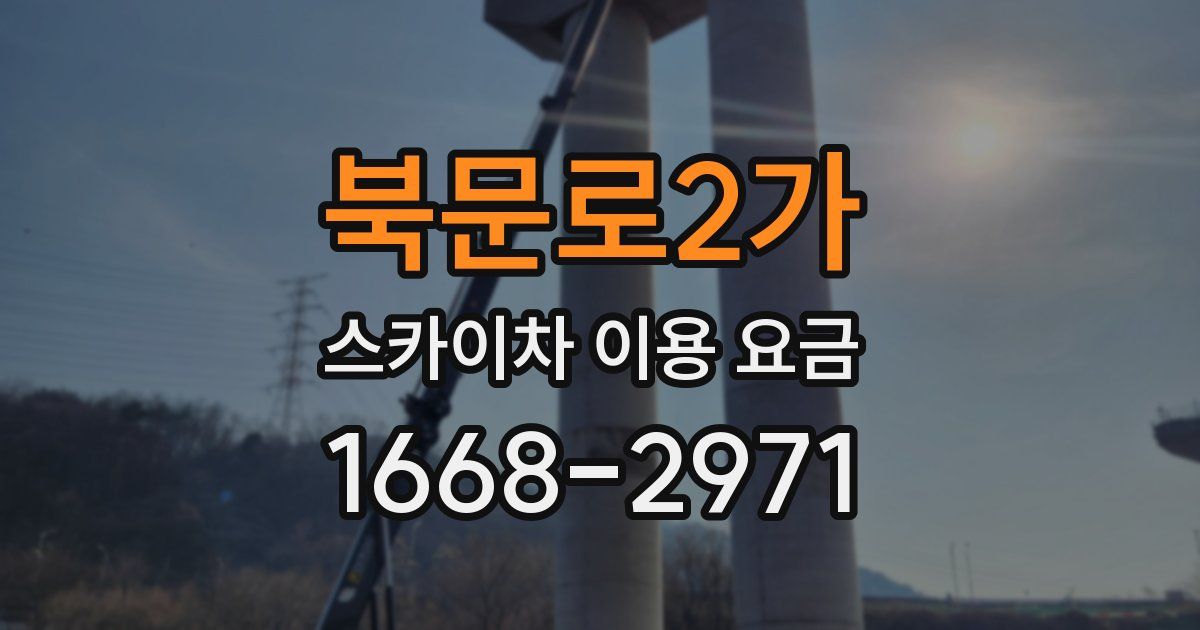 북문로2가 스카이차 이용 요금