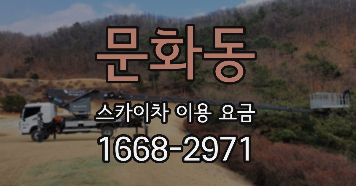 문화동 스카이차 이용 요금