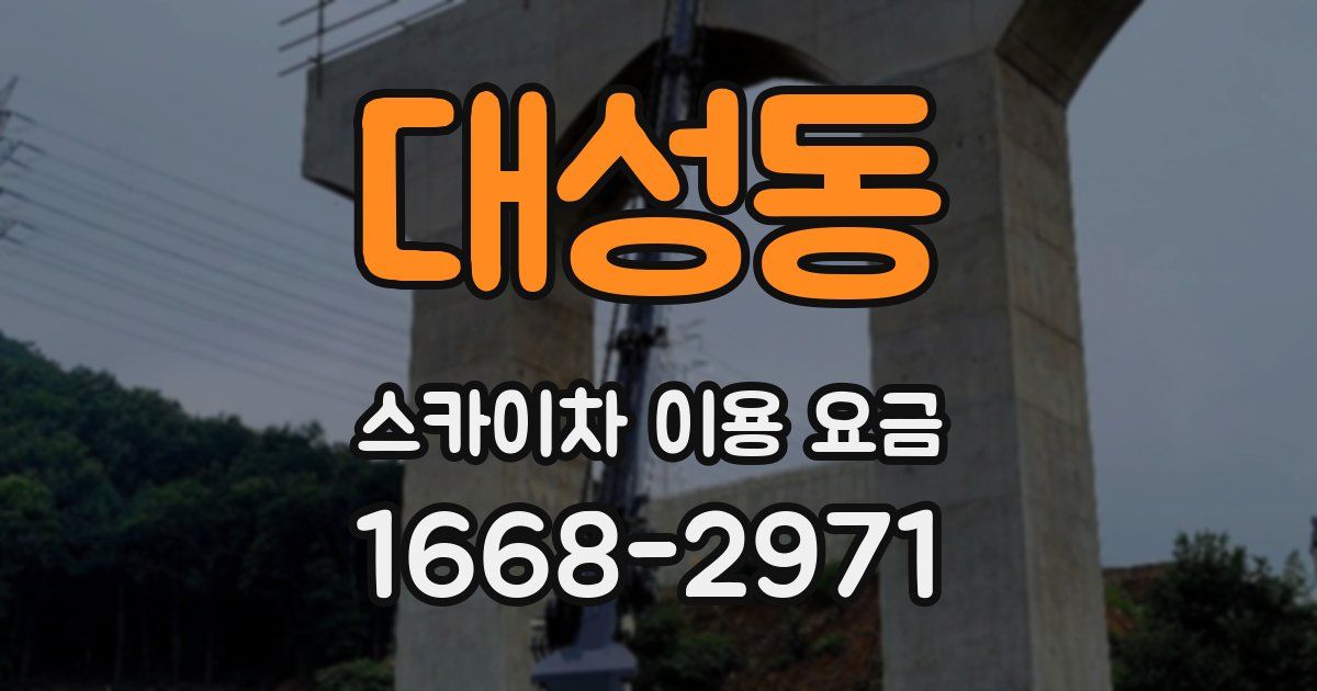 대성동 스카이차 이용 요금