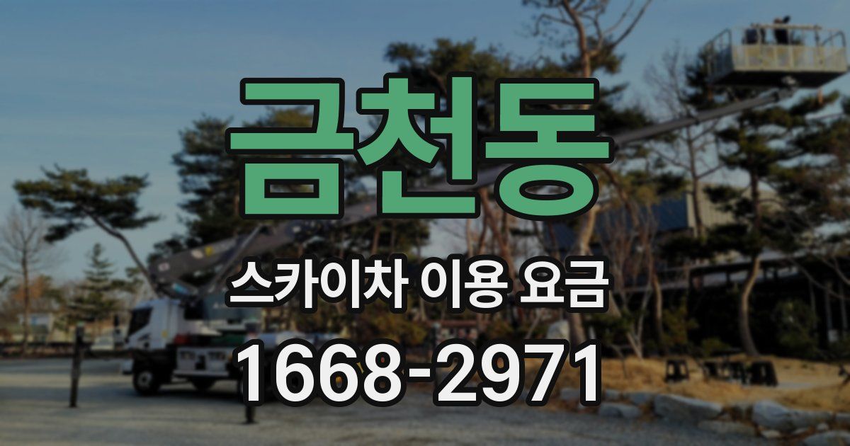 금천동 스카이차 이용 요금