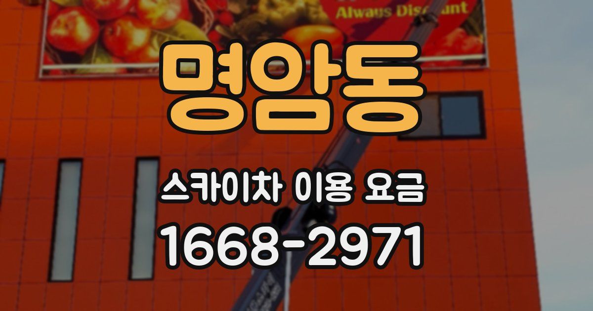 명암동 스카이차 이용 요금