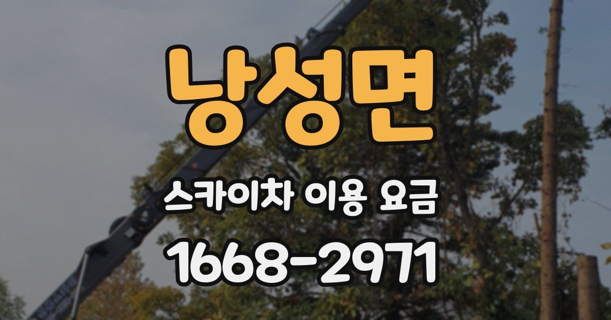 낭성면 스카이차 이용 요금