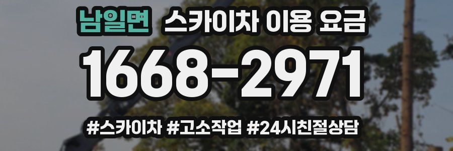 남일면 스카이차 이용 요금