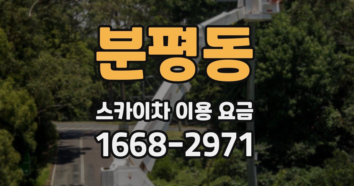 분평동 스카이차 이용 요금