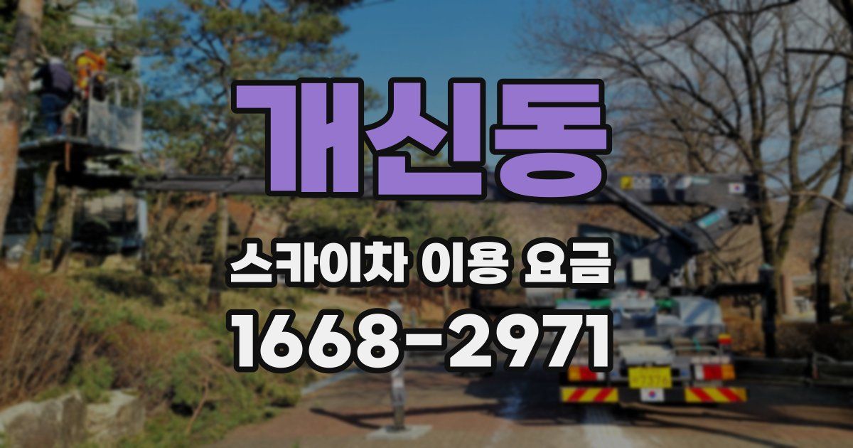 개신동 스카이차 이용 요금